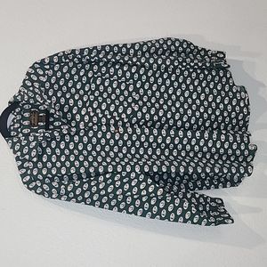 Vintage Eddie Bauer black label button down shirt hunting print large